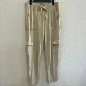 Banana Republic Tan Joggers w/pockets drawstring Large